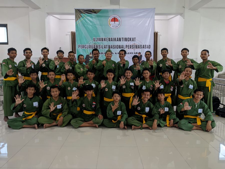 92 pendekar Persinas Asad Karanganyar Gelar UKT Sabuk Hijau ke Sabuk Kuning