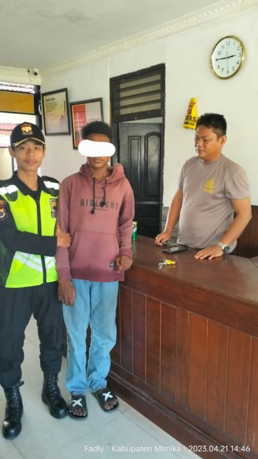 Amankan Pelaku Pencurian, Senkom Mimika Terbukti Bantu Tugas Kepolisian