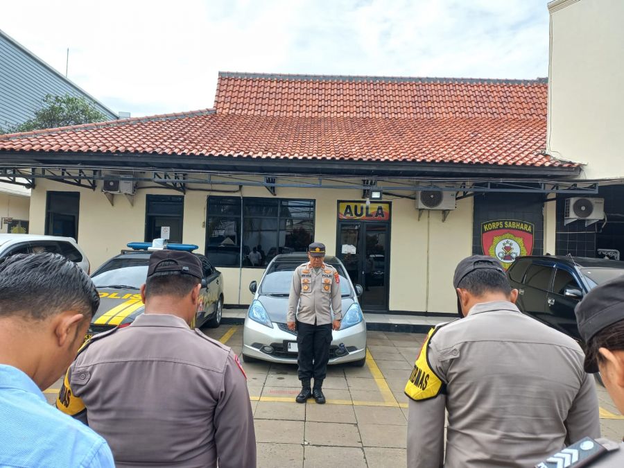 Apel Pagi Langkah Peningkatan Kamtibmas Polsek Cikupa