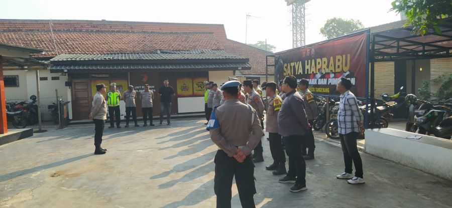 Apel Pagi Personil Polsek Cikupa Dipimpin Waka Polsek AKP Imade Arthana