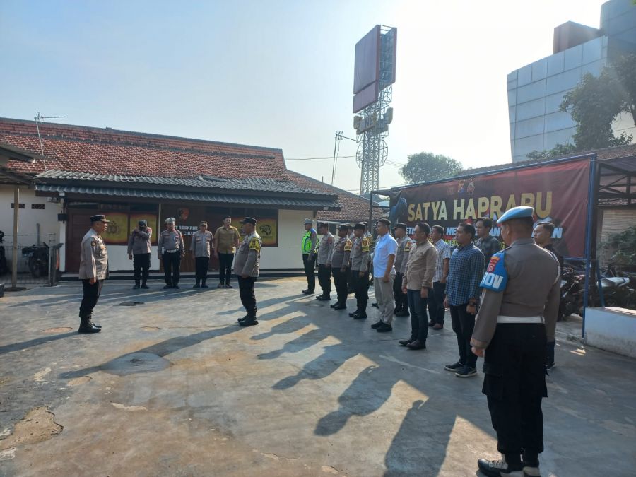 Apel Pagi Polsek Cikupa Pengawasan Ketat dan Pengecekan Tahanan