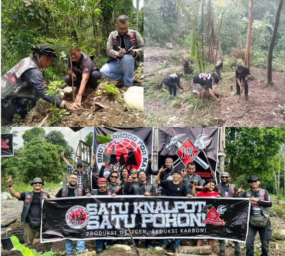 Bakti Untuk Negeri, Bikers Brotherhood 1% MC North Sumatera Chapter Gelar Camping & Penanaman Pohon