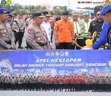 Basarnas dan Polri Apel Kesiapan Tanggap Darurat Bencana, Ketum Senkom Beri Apresiasi