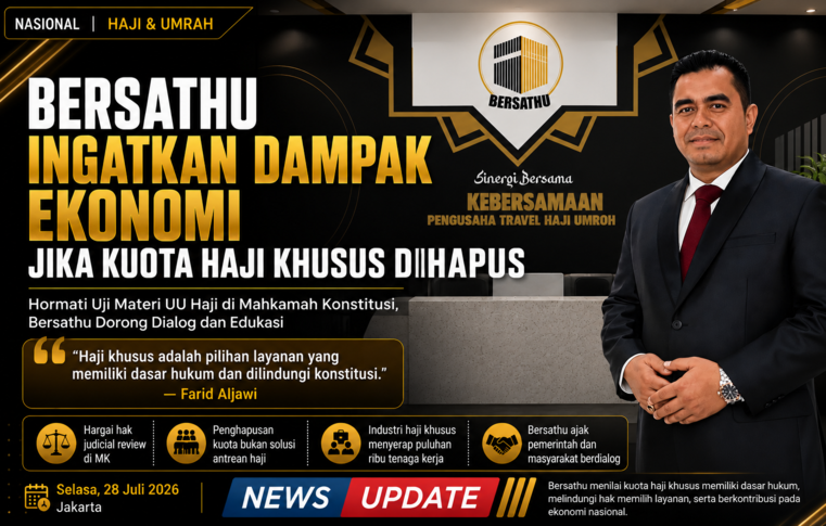 Bersathu Ingatkan Dampak Ekonomi Jika Kuota Haji Khusus Dihapus