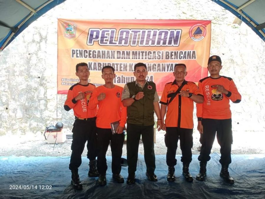 BPBD Karanganyar Bersama Senkom Gelar Latihan Mitigasi Bencana di Astana Giribangun