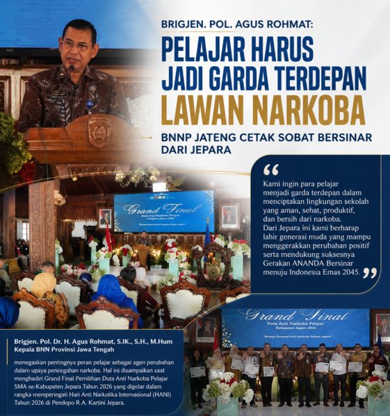 Brigjen Pol Agus Rohmat: Pelajar Harus Jadi Garda Terdepan Perangi Narkoba