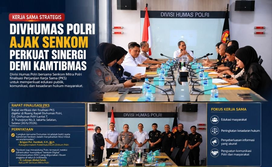 Divhumas Polri Ajak Senkom Perkuat Kerja Sama Kehumasan untuk Dukung Kamtibmas