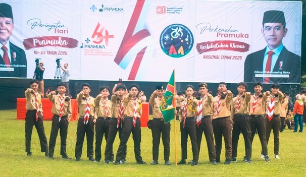 Gudep Ponpes Minhajurrosyidiin Ikut Meriahkan Hari Pramuka ke-64 dan PPBK Nasional 2025 di Cibubur