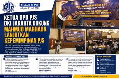 Hadiri MUNAS III PJS, Ketua DPD PJS DKI Jakarta Dukung Mahmud Marhaba Lanjutkan Kepemimpinan PJS