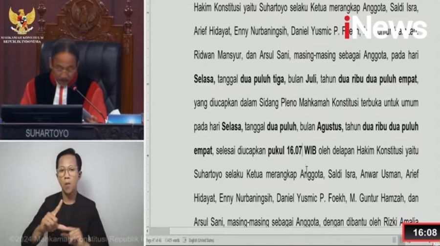 Hot News! Putusan MK Hari Ini Kandaskan Kaesang Maju Pilkada dan PDIP Bisa Ajukan Cagub Sendiri