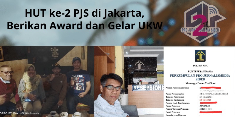 HUT Ke-2 PJS di Jakarta Akan Berikan Award dan Gelar UKW, Ini Alasannya