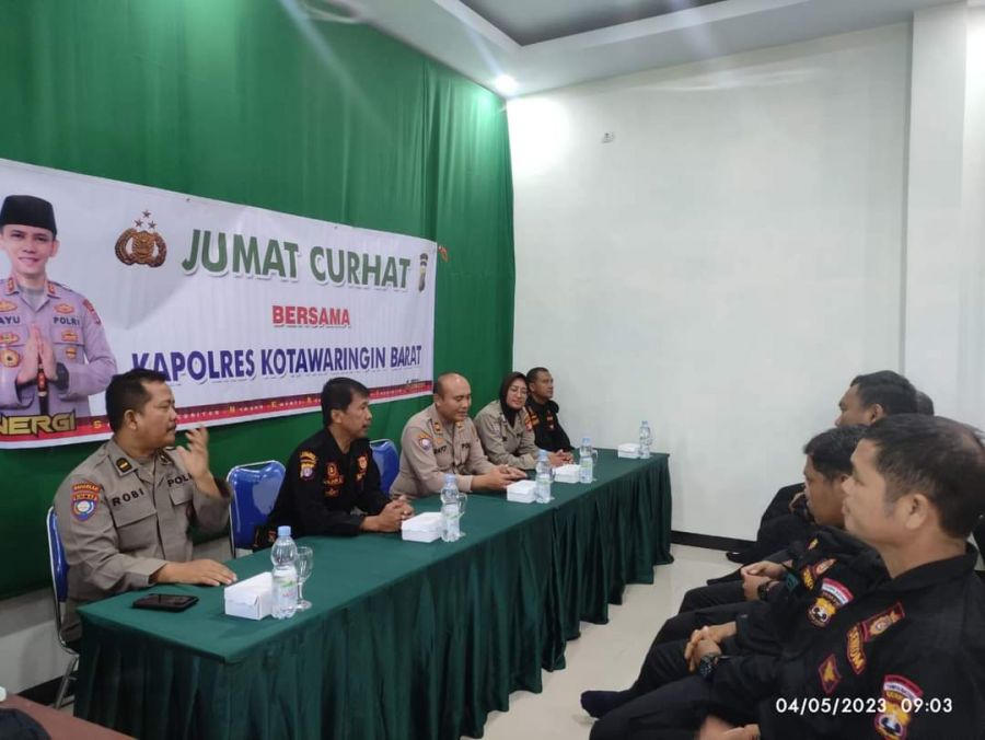 Jumat Curhat Polres Kobar Pengurus Senkom tingkat Kabupaten dan Kecamatan Se Kabupaten 
