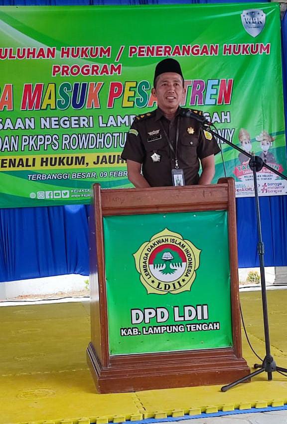 Kejari Gandeng DPD LDII Lampung Tengah Gelar Program Jaksa Masuk Pesantren