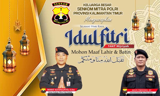 Keluarga Besar Senkom Kalimantan Timur: Selamat Hari Raya Idul Fitri 1447 Hijriyah