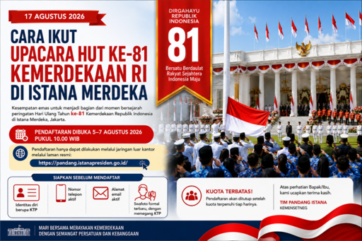 Kesempatan Terbuka! Cara Ikut Upacara HUT ke-81 RI di Istana Merdeka , Berikut Persyaratannya