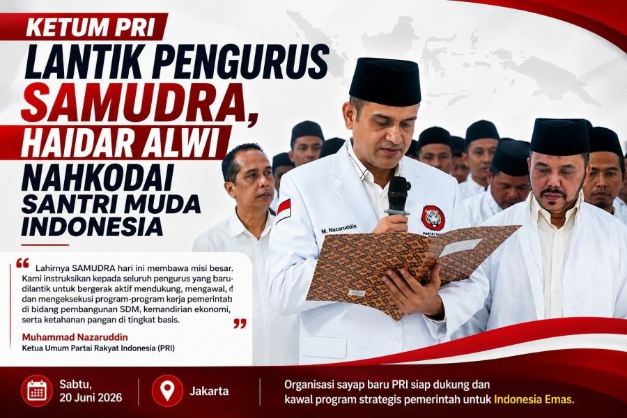 Ketum PRI Lantik Pengurus SAMUDRA, Haidar Alwi Nahkodai Santri Muda Indonesia