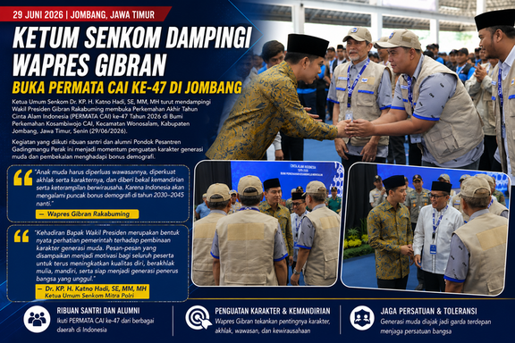 Ketum Senkom Dampingi Wapres Gibran Buka PERMATA CAI ke-47 di Jombang