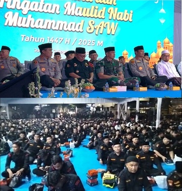 Ketum Senkom dan 500 Anggota Hadiri Doa Bersama Maulid Nabi di Polda Metro Jaya