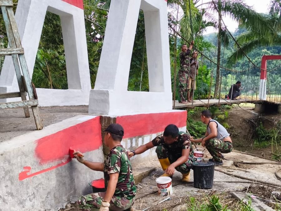 Kodim 0212/TS Rampungkan Jembatan Perintis Garuda di Padang Bolak Julu, Akses Warga Kembali Normal