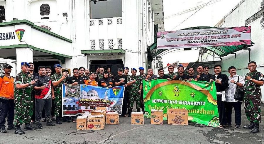 Kolaborasi Denpom IV/4 dan PSHT Surakarta Tebar Seribu Takjil, Hangatkan Ramadhan