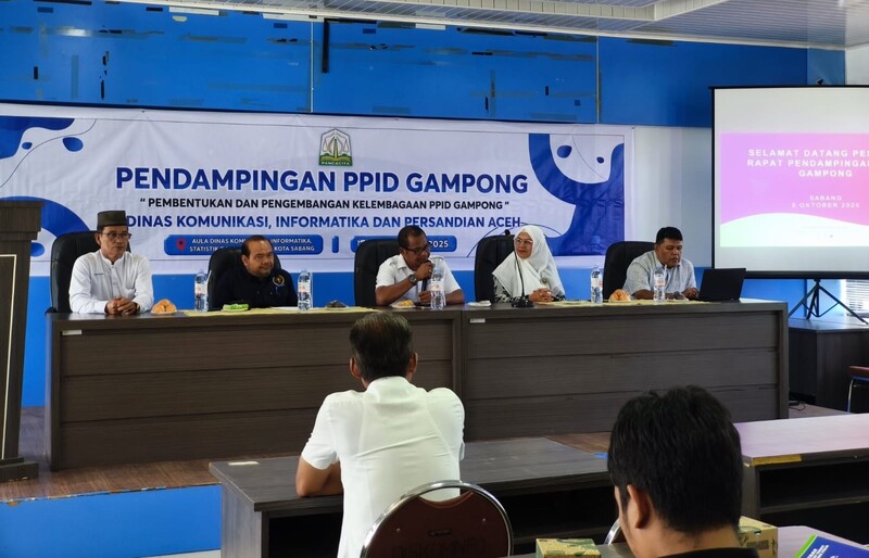 Kominfo Sabang Perkuat Keterbukaan Informasi Publik Lewat Pendampingan PPID Gampong