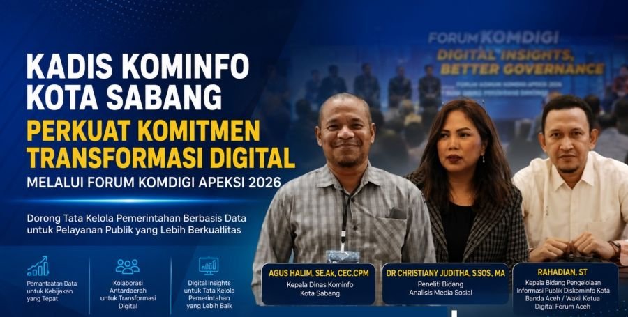 Melalui Forum Komdigi APEKSI 2026, Kadis Kominfo Sabang Perkuat Komitmen Transformasi Digital