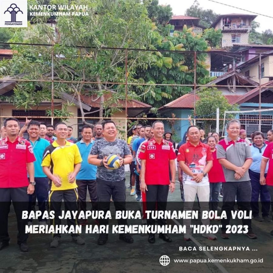 Meriahkan HDKD Ke-78 Bapas Jayapura Adakan Turnamen Voli