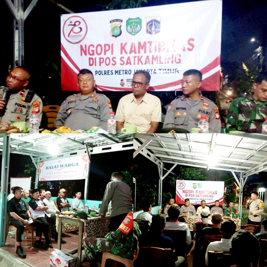 Ngopi Kamtibmas di Malam Minggu Bersama Polsek Metro Pasar Rebo dan Masyarakat