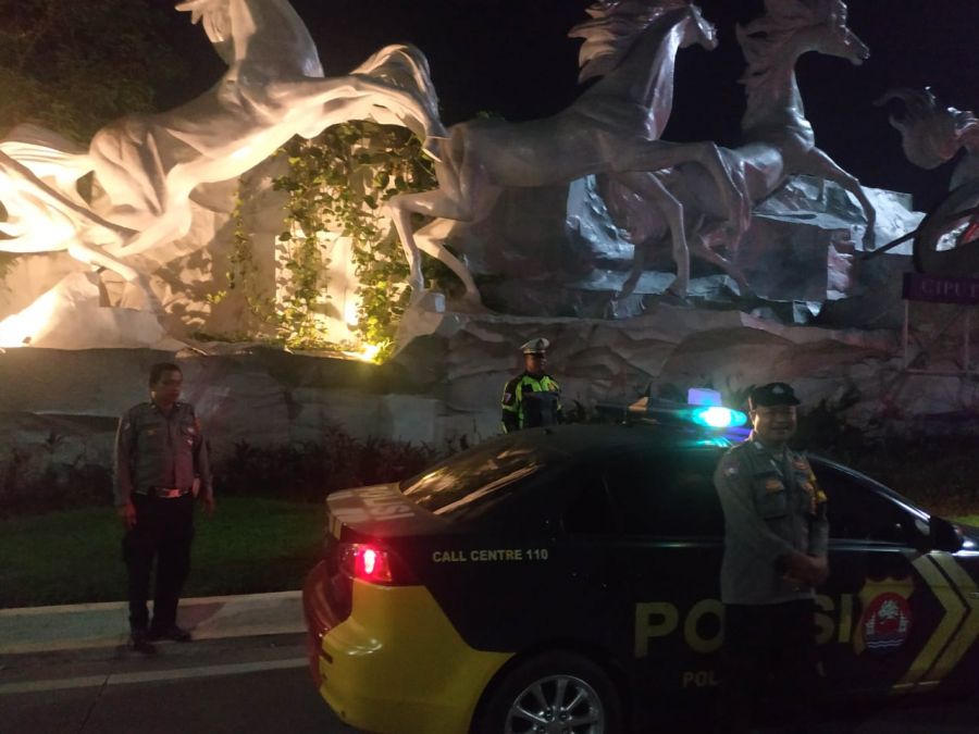 Pawas Kanit Lantas Patroli Malam Ops Citkon Di Wilayah Hukum Polsek Cikupa