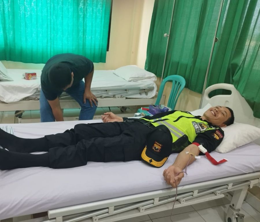 Senkom Mimika Ikuti Bakti Kesehatan Donor Kerjasama Polres Mimika Dengan RSUD Mimika dan PMI