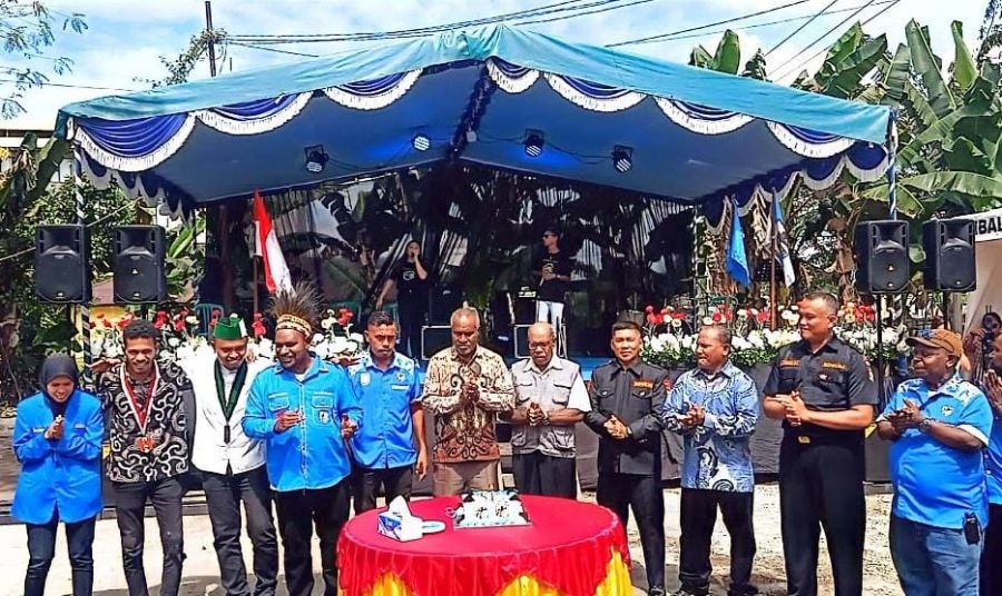 Pengurus Harian Senkom Mitra Polri Kabupaten Mimika Hadiri Syukuran HUT KNPI Ke-51