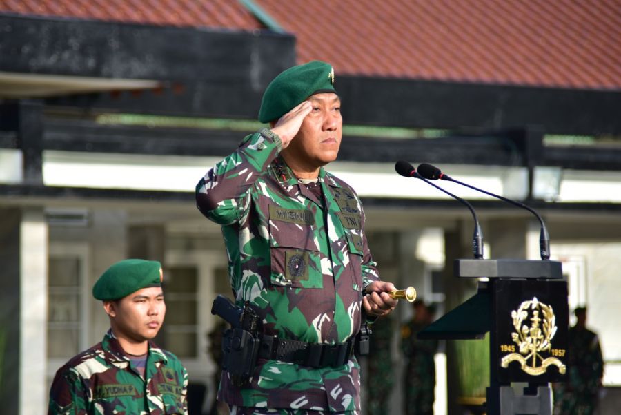 Penyampaian Amanat Gubernur Akademi Militer Menyambut Awal Tahun 2024
