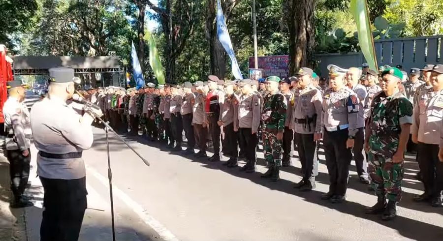 Polres Gowa Laksanakan Apel Gabungan Persiapan Pengamanan Beautiful Malino 2024