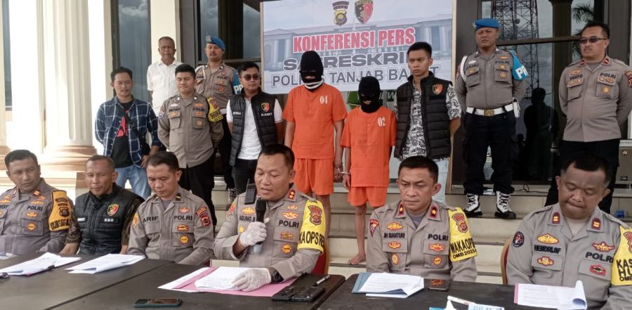 Polres Tanjab Barat Ciduk 2 Pelaku Curanmor di 17 TKP, Satu Lagi Penadah Masuk DPO