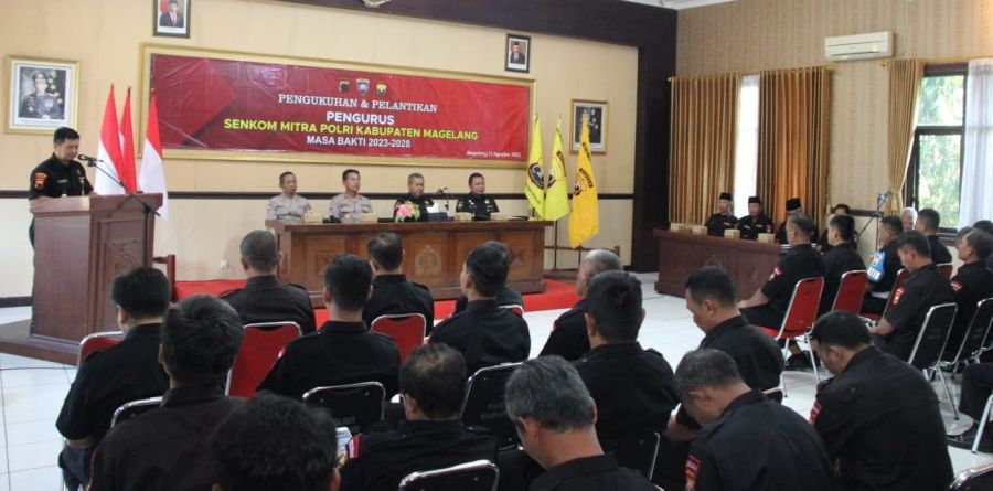 Polresta Magelang Gelar Pelantikan dan Pengukuhan Pengurus Senkom Mitra Polri