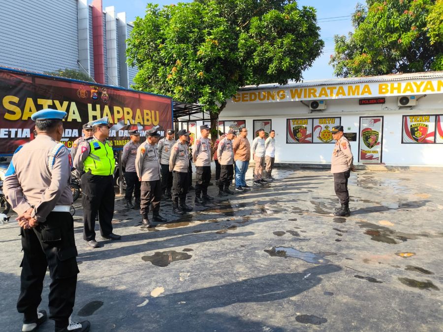 Polsek Cikupa Perkuat Kedisiplinan dengan Apel Pagi dan Pengecekan Tahanan
