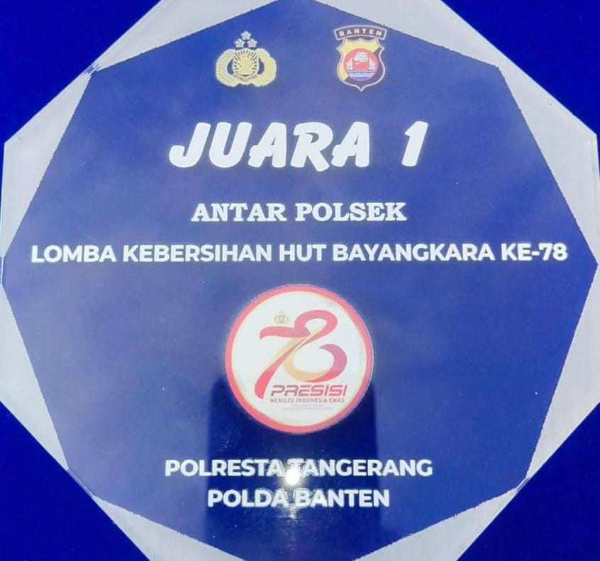 Polsek Cikupa Sabet Gelar Juara Lomba Kebersihan di Polresta Tangerang