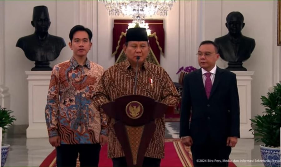 Presiden Prabowo Umumkan Daftar Menteri Kabinet Merah Putih Periode 2024-2029
