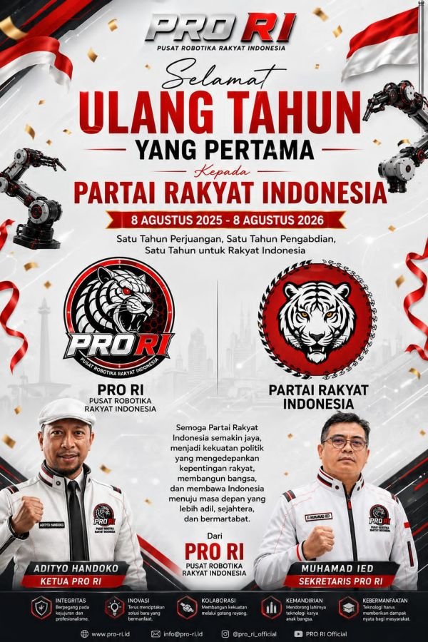 PRO RI Ucapkan Selamat HUT Pertama Partai Rakyat Indonesia