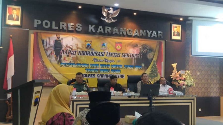 Rapat Koordinasi Lintas Sektoral Dalam Rangka Pengamanan Nataru Polres Karanganyar