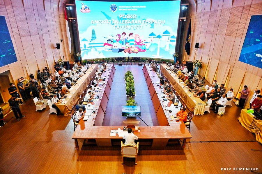 Sekjen PP Senkom Mitra Polri Hadiri Pembukaan Posko Mudik Lebaran 1444H