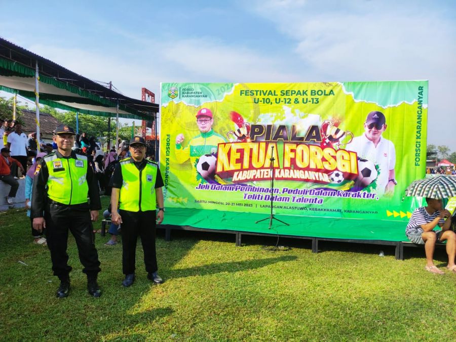 Senkom Karanganyar Laksanakan Pengamanan Festival Sepakbola Piala Ketua FORSGI