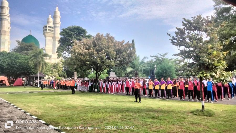 Senkom Karanganyar Ikuti Upacara Hari Kesiapsiagaan Bencana Bersama Bupati