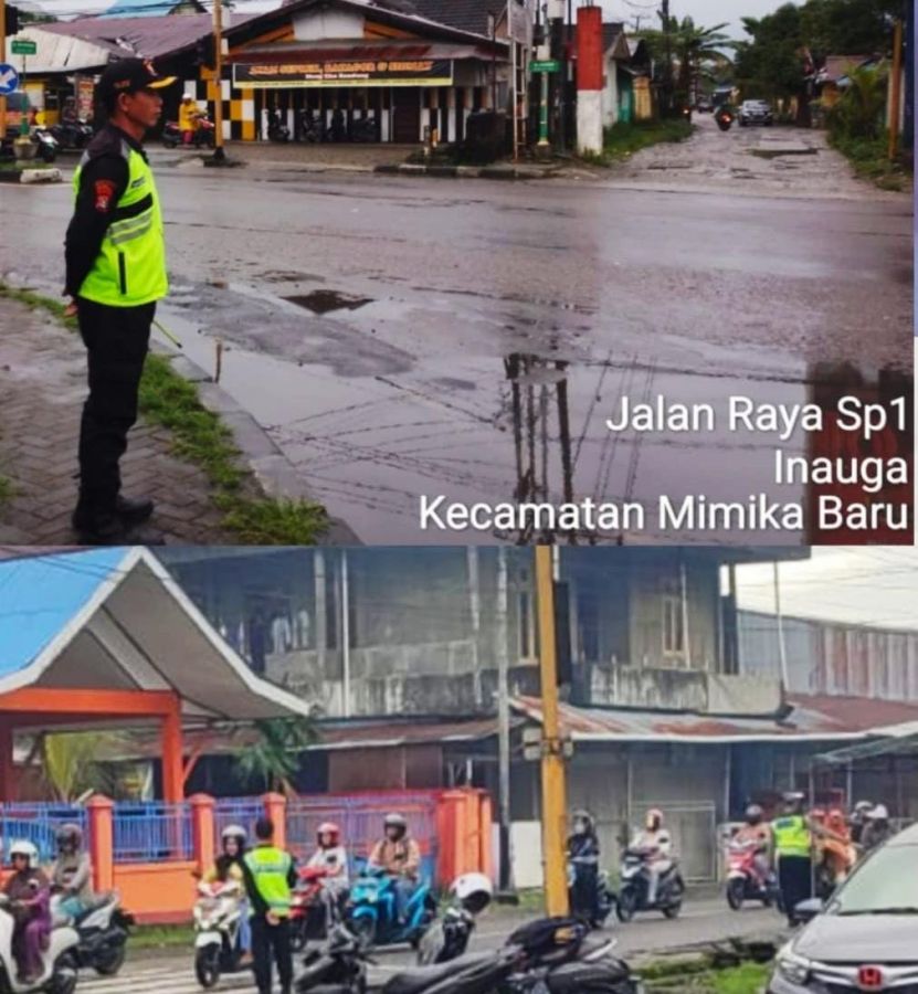 Senkom Mitra Polri Bantu Satlantas Polres Mimika Lancarkan Arus Lalu Lintas di Kota Timika