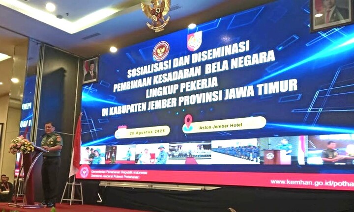 Senkom Mitra Polri Hadiri Sosialisasi Pembinaan Kesadaran Bela Negara Kemhan di Jember