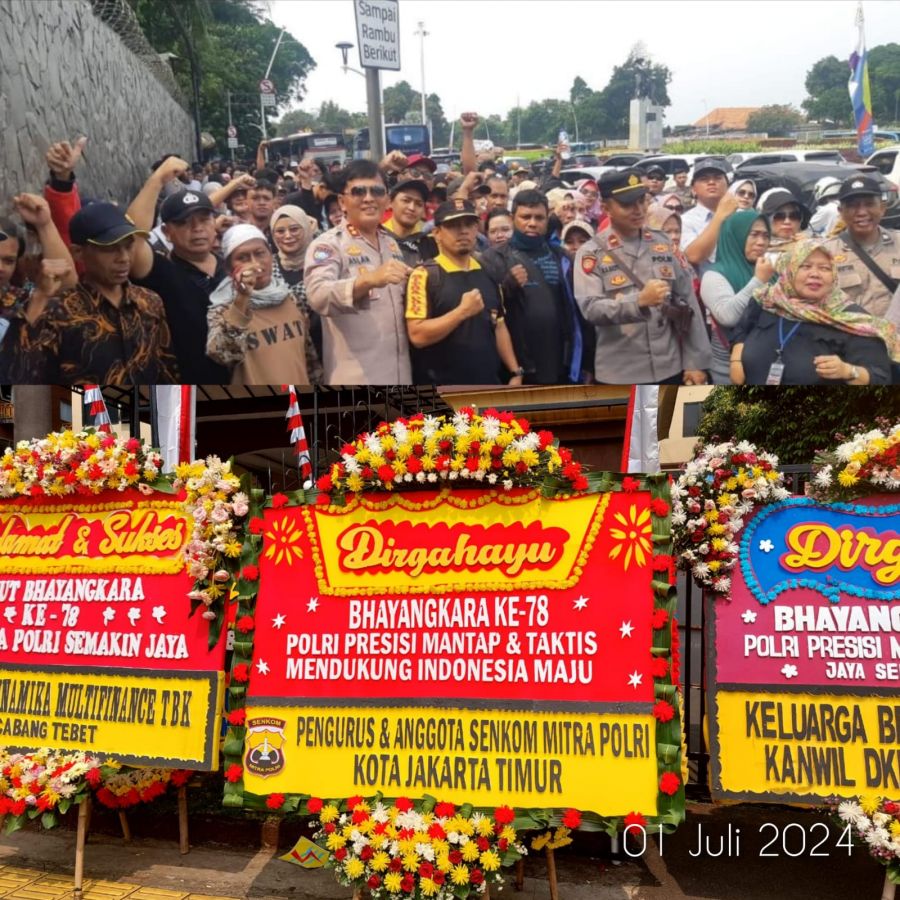 Senkom Mitra Polri Kota jakarta Timur  serbu Monas rayakan Hari Bhayangkara ke-78