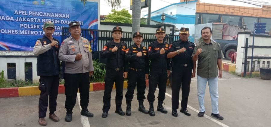 Senkom Mitra Polri Sepatan Hadiri Apel Pencanangan Jaga Jakarta Bersih dan Asri di Mapolsek Sepatan