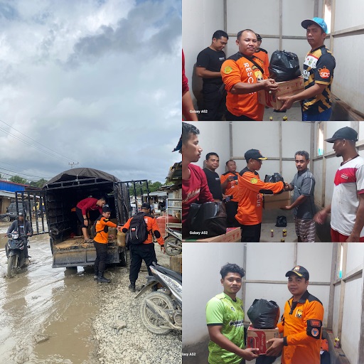 Senkom SAR Maluku Utara Kirim 200 Lebih Paket Sembako Bagi Korban Banjir di Halmahera Tengah