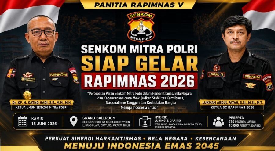 Senkom Siap Gelar Rapimnas 2026, Perkuat Sinergi Harkamtibmas, Bela Negara dan Kebencanaan