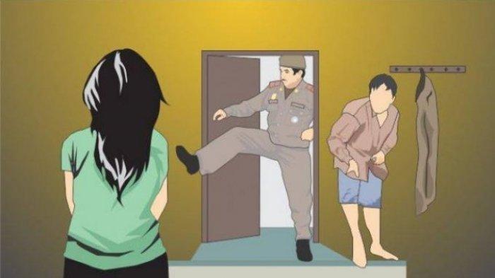 Seorang Istri dan Warga Gerebek Suaminya Yang Sedang Asik Mesum